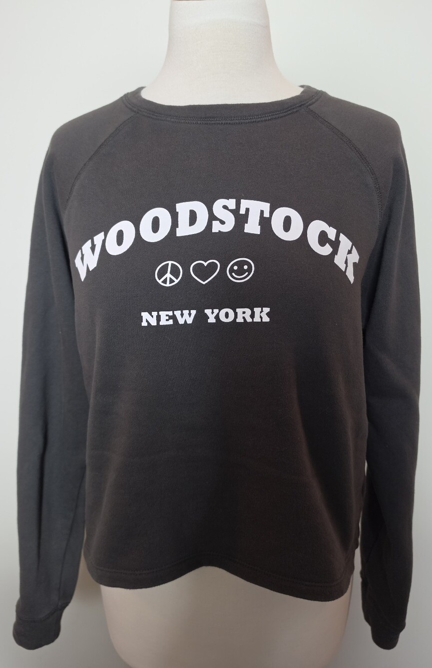 One Clothing Los Angeles Woodstock New York Cropped Sweatshirt